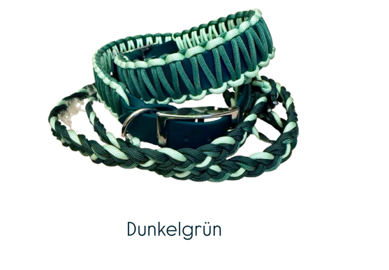 Biothane & Paracord Halsband + Paracord Leine - Handmade