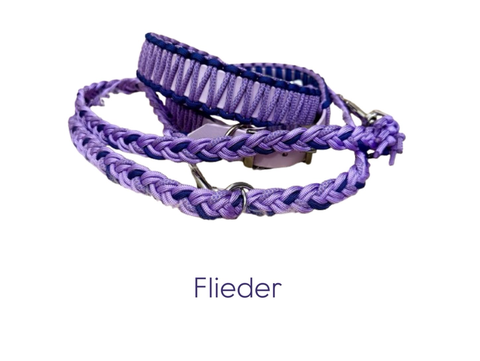 Biothane & Paracord Halsband + Paracord Leine - Handmade