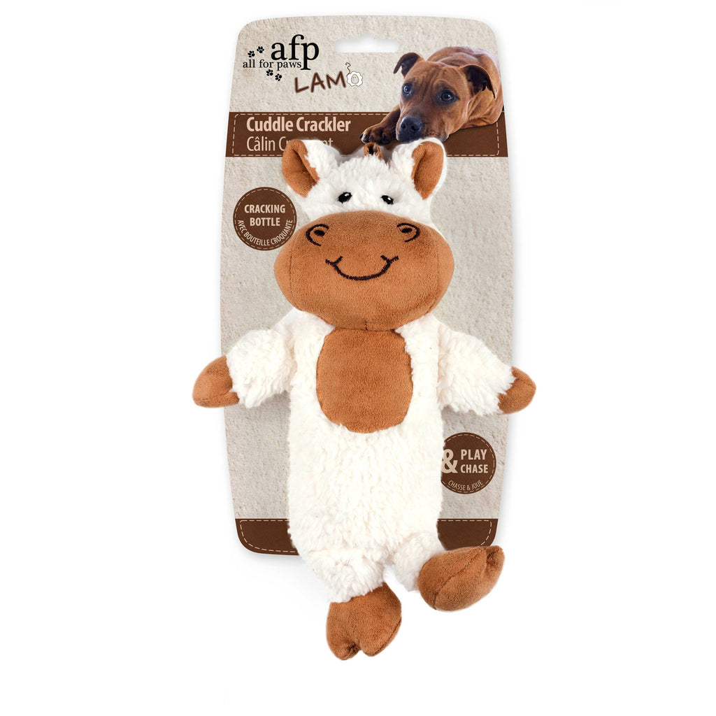 Kuscheltier Lamm Fleece-Kauspielzeug mit Quietsch-Flasche