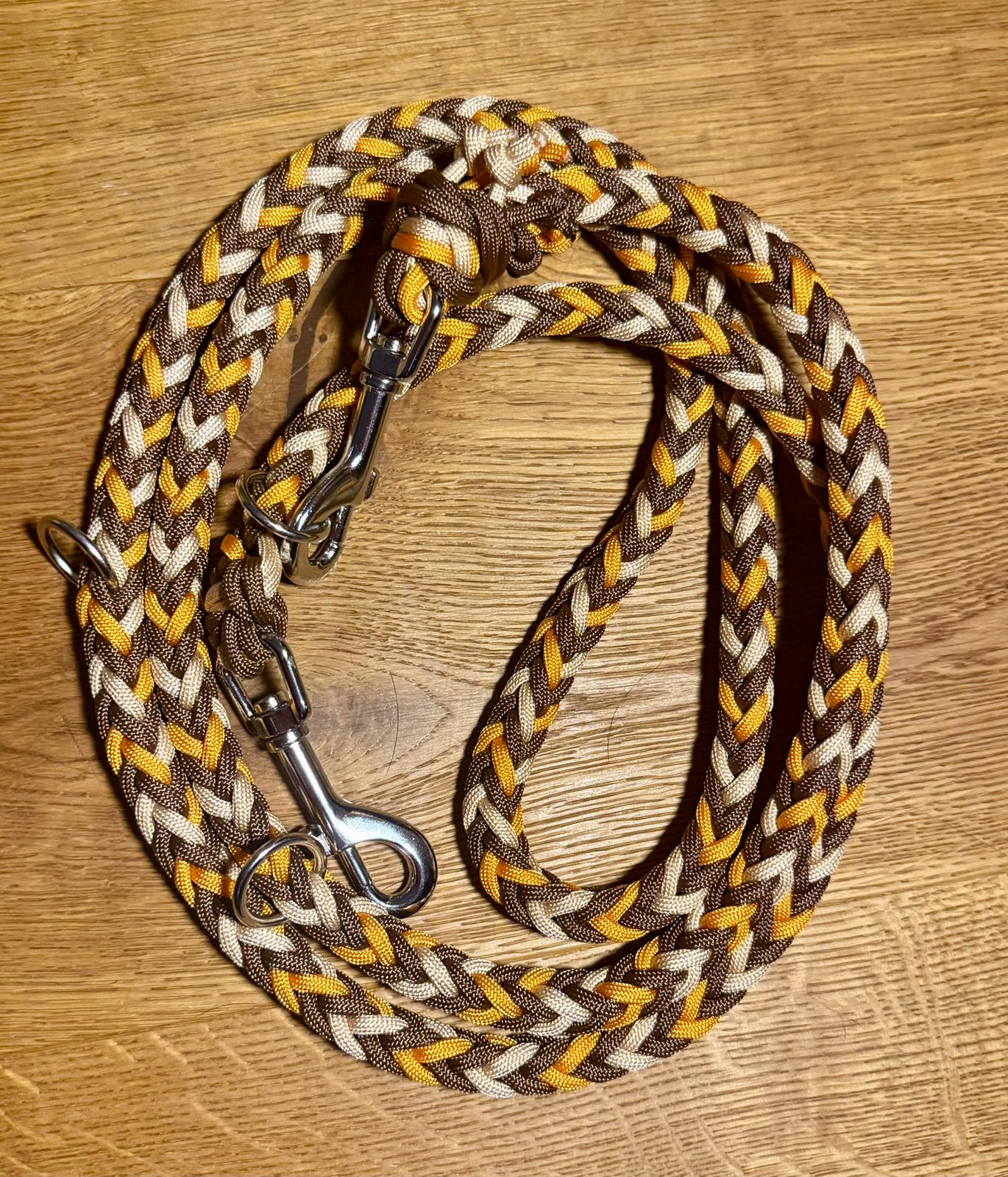 Hundeleine Paracord Erde - handmade