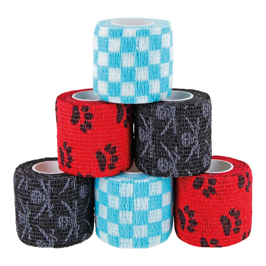 Sebsthaftende Verbände / Bandagen  - 6 Stück (Piratenbox)