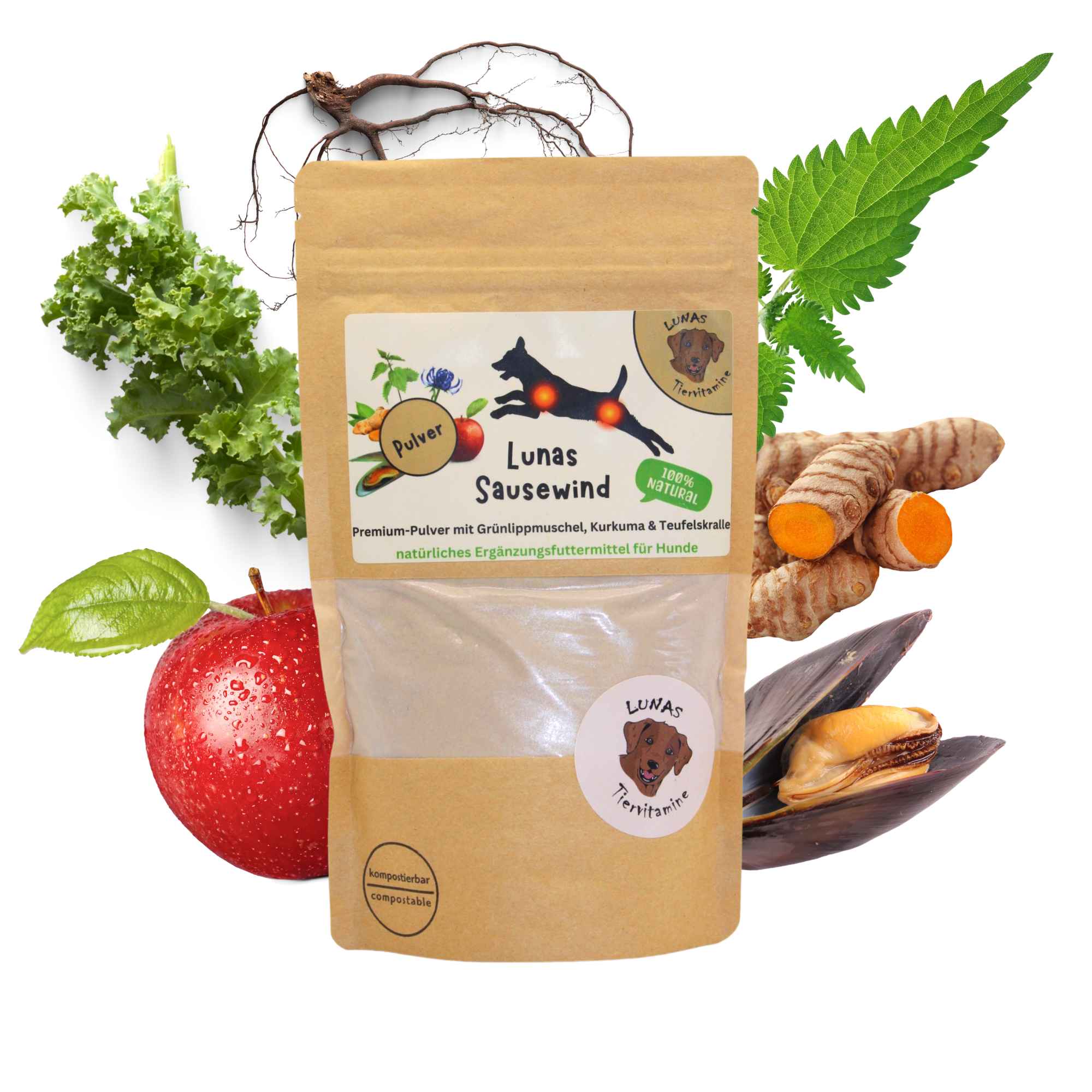 Lunas Sausewind - mit Grünlippmuschel, Glucosamin & Teufelskralle(200g)