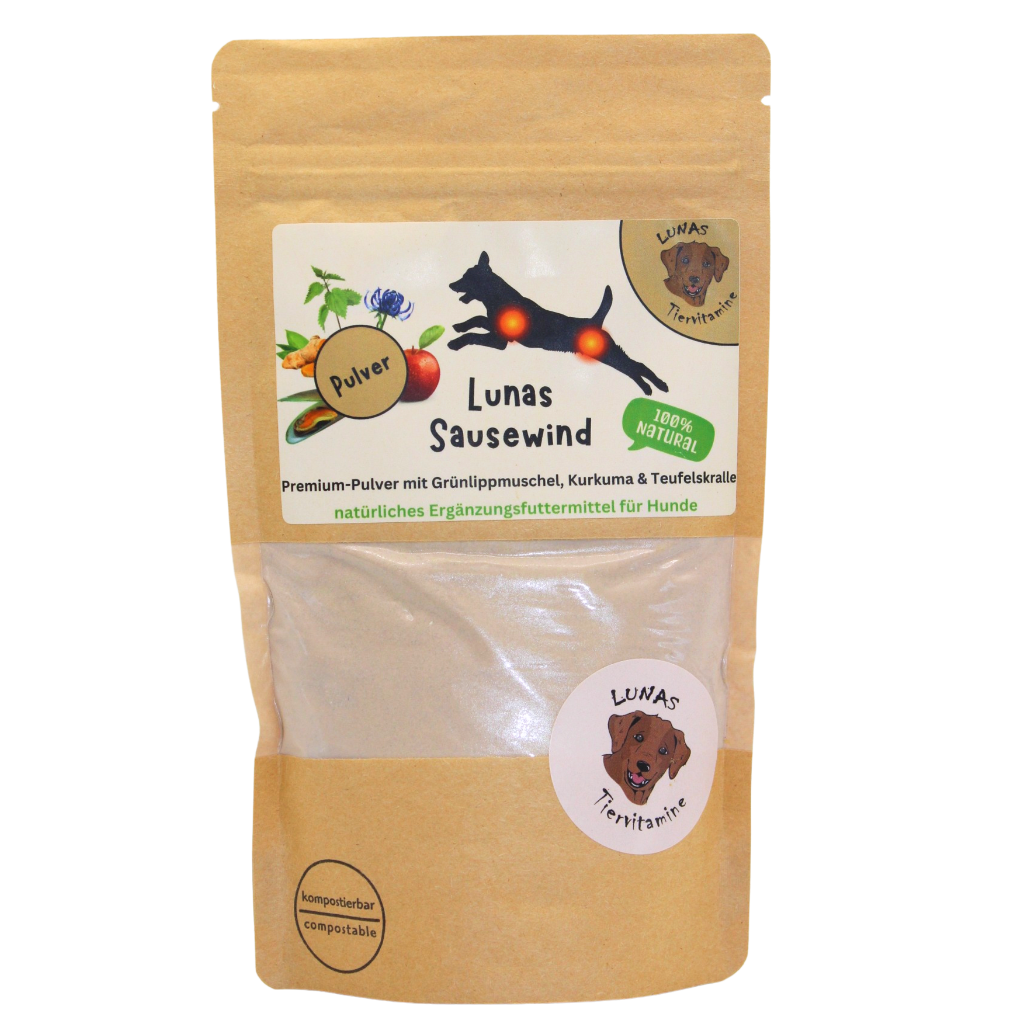 Lunas Sausewind - mit Grünlippmuschel, Glucosamin & Teufelskralle(200g)