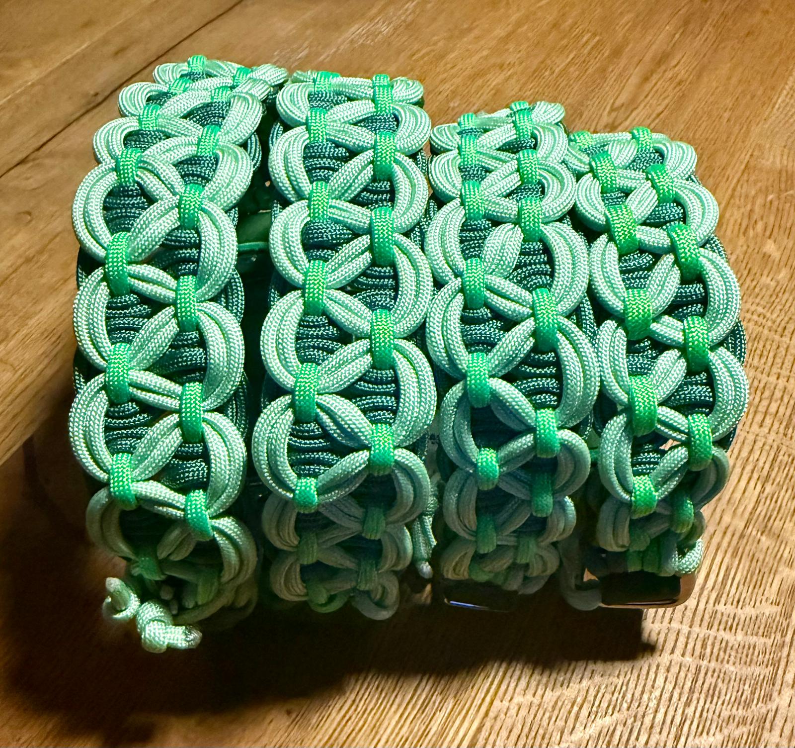 Hundehalsband Paracord Grün - handmade
