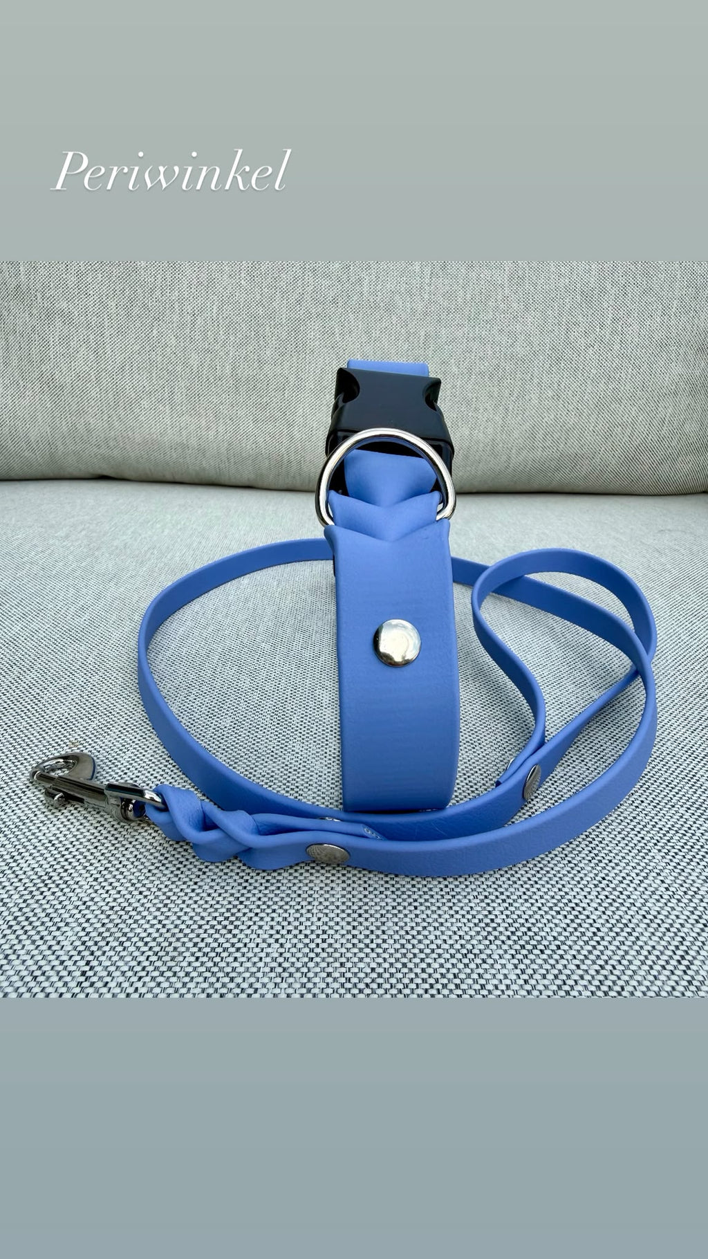 Biothane Halsband größenverstellbar + Führleine - Handmade