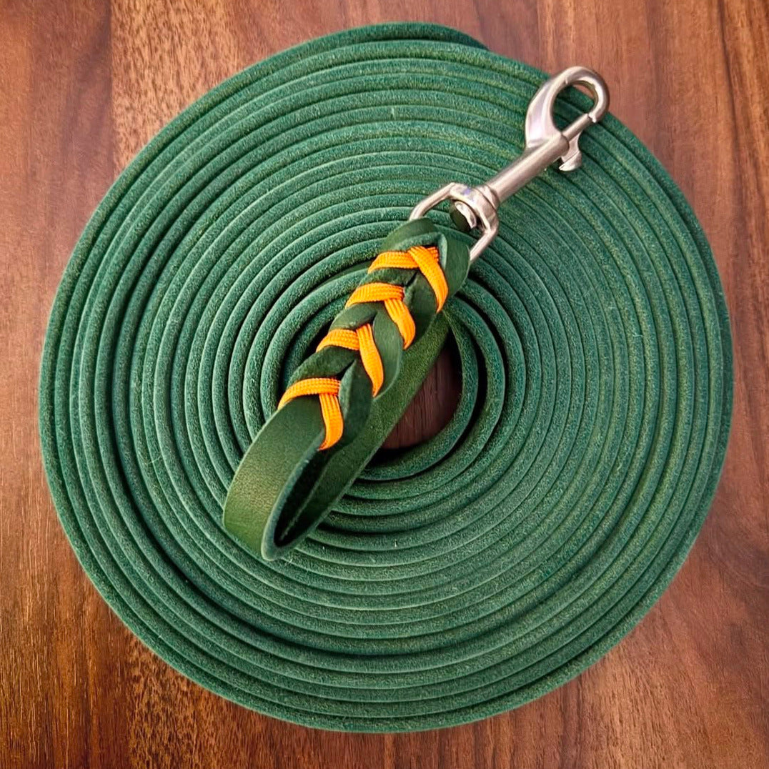 Mantrailing-Leinen aus hochwertigem Leder - Handmade