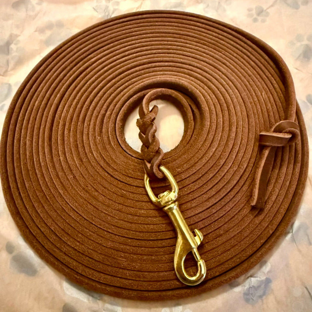 Mantrailing-Leinen aus hochwertigem Leder - Handmade